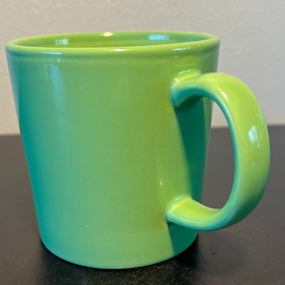 PUERTO VALLARTA Mexico Souvenir Lime Green Incised Stoneware Mug ~ Mexicana - Picture 4 of 6